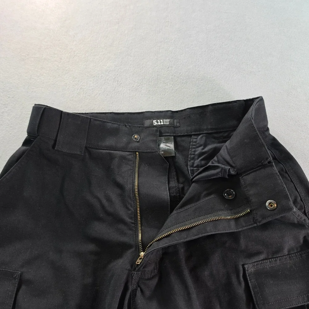 5.11 Tactical Cargo Pants Mens Medium Regular Black Ripstop Work Trousers
